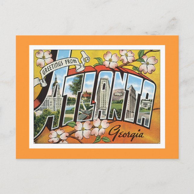 Gruß aus Atlanta Postkarte (Vorderseite)