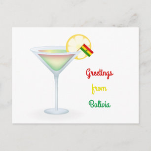 Gruß aus Bolivien Cocktail Ferienkarte Feiertagspostkarte