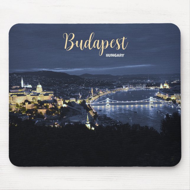 Gruß aus Budapest Ungarn Landschaftliche Maus Pad Mousepad (Vorne)