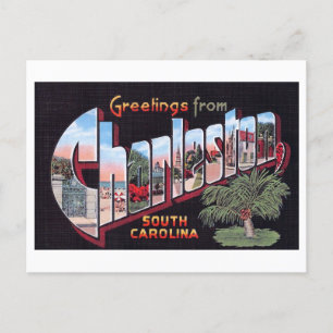 Gruß aus Charleston, South Carolina, im Vintage-St Postkarte