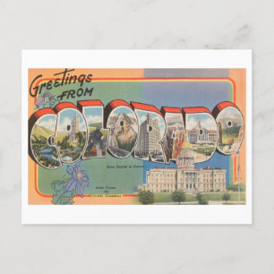 Gruß aus Colorado im Vintage-Stil Postkarte