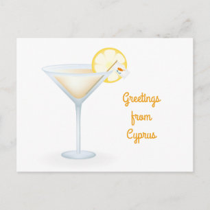 Gruß aus Cyprus Cocktail Urlaubskarte Feiertagspostkarte