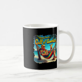 Gruß aus dem Golf von Amerika Trump Patrio Kaffeetasse