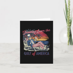 Gruß aus dem Golf von Amerika Trump Patrio Karte