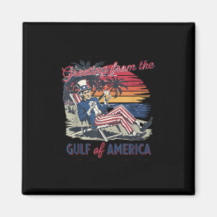 Gruß aus dem Golf von Amerika Trump Patrio Magnet