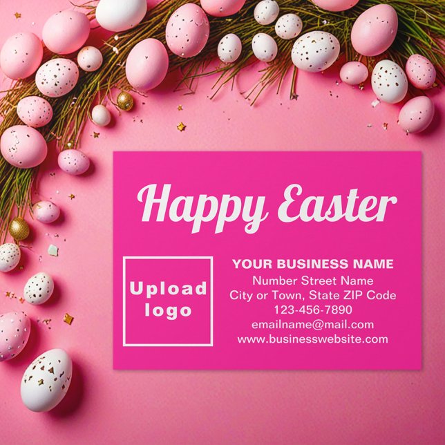 Gruß aus dem Osterreich auf der rosafarbenen Umsch Begleitkarte (Business Easter greeting on pink enclosure card)