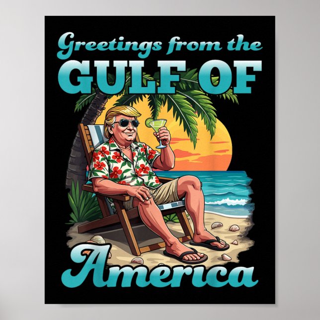 Gruß aus dem Patriotischen Golf der USA Poster (Vorne)