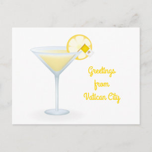 Gruß aus dem Vatikanstadt Cocktail Feiertagspostkarte