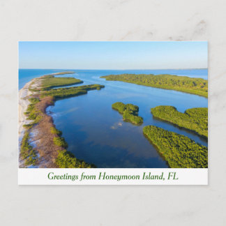 Gruß aus der Insel Honeymoon, Florida Postkarte