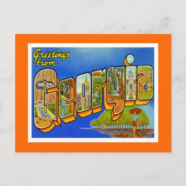 Gruß aus Georgien Postkarte (Vorderseite)