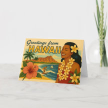 Gruß aus Hawaii Tourismus Kunst im Stil der Mitte