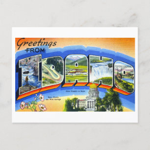 Gruß aus Idaho im Vintage-Stil Postkarte