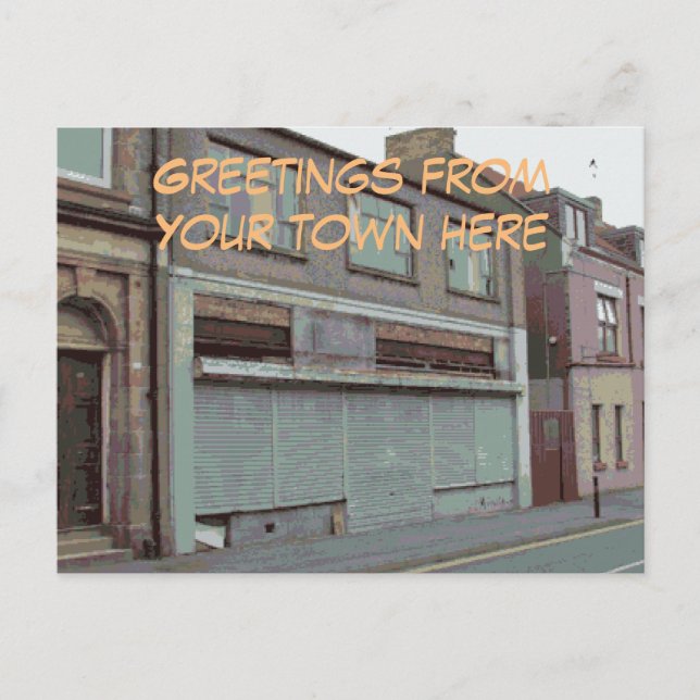 Gruß aus Ihrer Stadt personalisierbare Postkarte (Vorderseite)