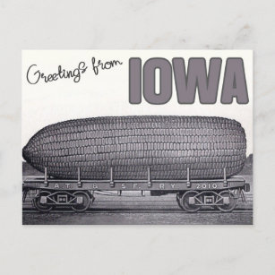 Gruß aus Iowa - Vintage Reise Postkarte