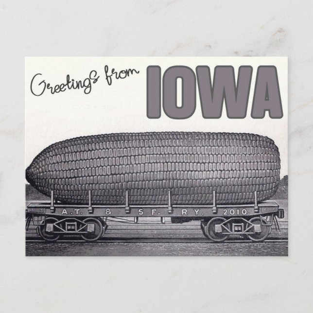 Gruß aus Iowa - Vintage Reise Postkarte (Vorderseite)