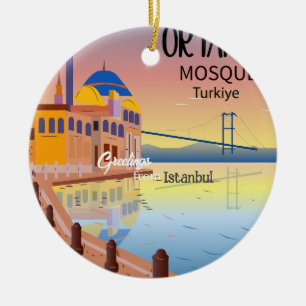 Gruß aus Istanbul, Türkei Keramik Ornament
