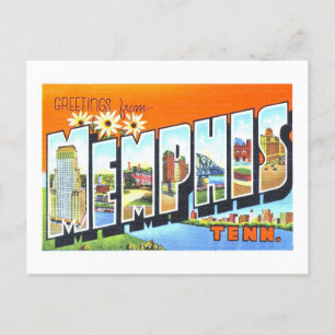 Gruß aus Memphis, Tennessee, im Vintage-Stil Postkarte