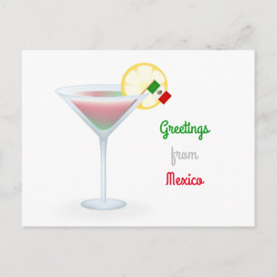 Gruß aus Mexiko Cocktail Urlaubskarte Feiertagspostkarte