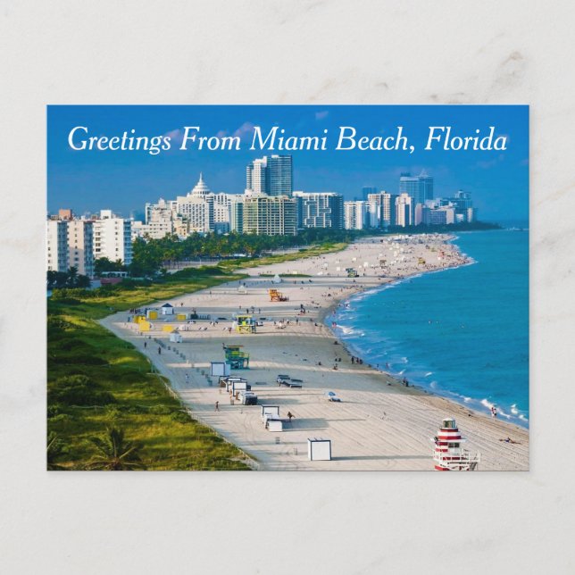 Gruß aus Miami Beach Postkarte (Vorderseite)