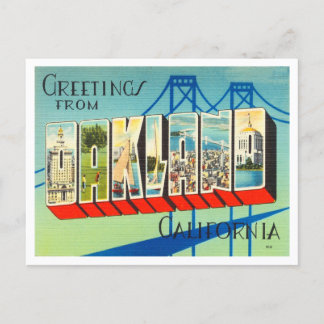 Gruß aus Oakland, Kalifornien Vintage Travel Postkarte