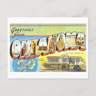 Gruß aus Oklahoma im Vintage-Stil Postkarte