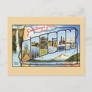 Gruß aus Oregon im Vintage-Stil Postkarte
