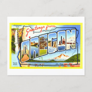Gruß aus Oregon im Vintage-Stil Postkarte