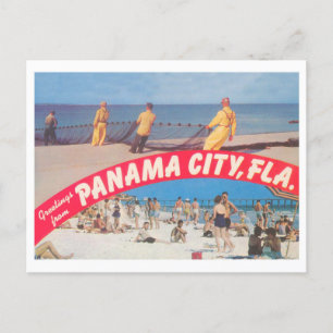 Gruß aus Panama City Florida Vintag Postkarte