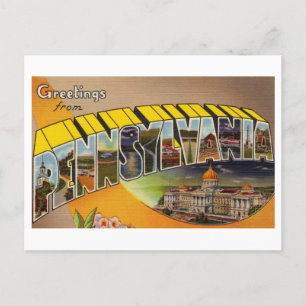 Gruß aus Pennsylvania im Vintage-Stil Postkarte