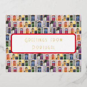 Gruß aus Portugal Postcard Folien Feiertagspostkarte