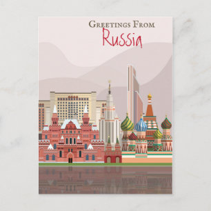 Gruß aus Russland Postkarte