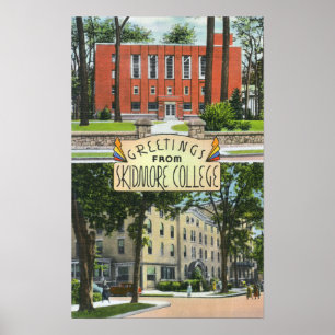 Gruß aus Skidmore Uni Scenes Poster