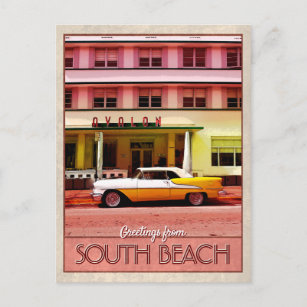Gruß aus South Beach Postkarte