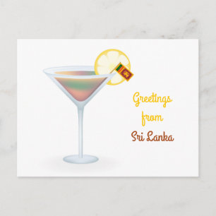 Gruß aus Sri Lanka Cocktail Urlaub Postkarte