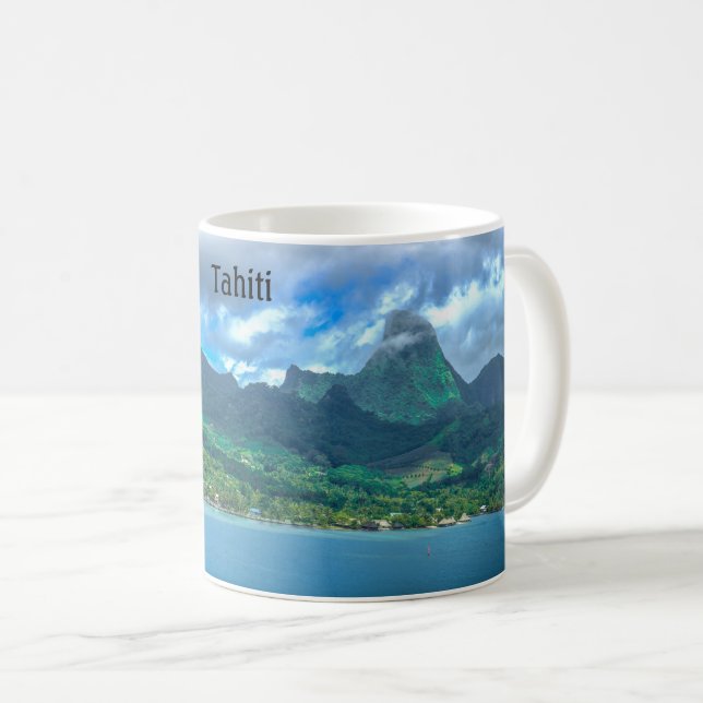 Gruß aus Tahiti Kaffeetasse (VorderseiteRechts)