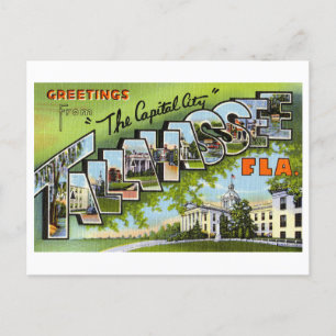 Gruß aus Tallahassee, Florida im Vintage-Stil Postkarte
