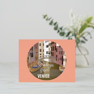 Gruß aus Venedig Folien Feiertagspostkarte