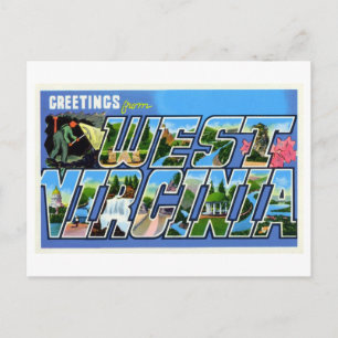 Gruß aus West Virginia im Vintage-Stil Postkarte