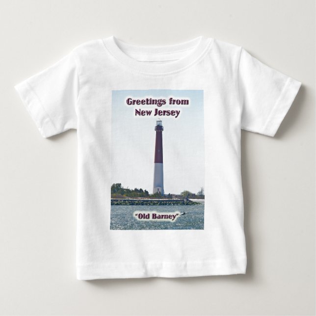 Gruß-Baby-Shirt LBI Barnegat Leuchtturm-NJ Baby T-shirt (Vorderseite)