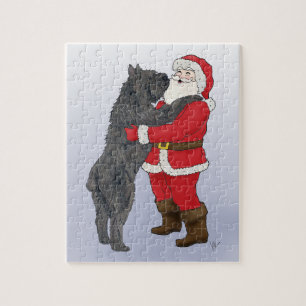 Gruß Bouvier DES Flandres Weihnachts Puzzle