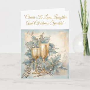 Gruß Card-Blue & Gold Weihnachtskarte Karte