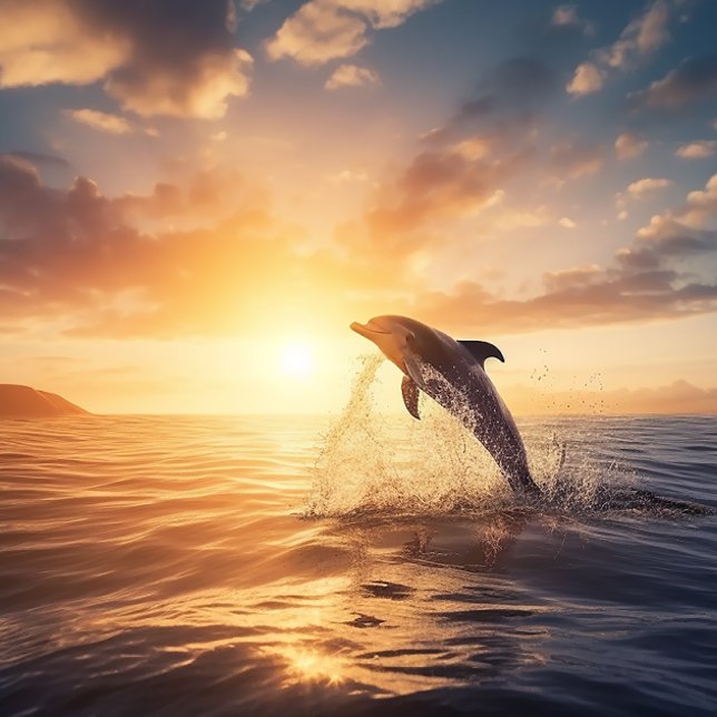 Gruß den Sonnenaufgang - Dolphin Jigsaw Puzzle (Von Creator hochgeladen)