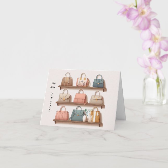 Gruß der Style Handbag-Karte Karte (Orchidee)