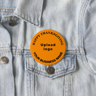 Gruß des Erntedanks, Orange Color Round Button
