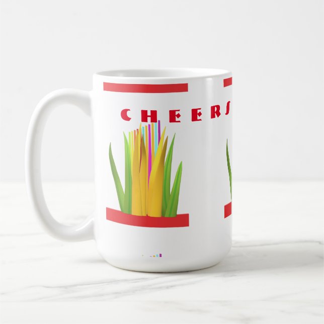 Gruß Design mit moderner Grafik Kaffeetasse (Links)