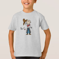 Grüß dich! Cowboy-Strichmännchen-Shirt