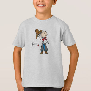 Grüß dich! Cowboy-Strichmännchen-Shirt T-Shirt