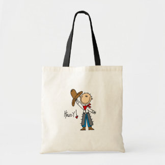 Grüß dich! Cowboy-Strichmännchen-Tasche Tragetasche
