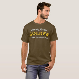 Grüß dich Völker! Goldener T - Shirt
