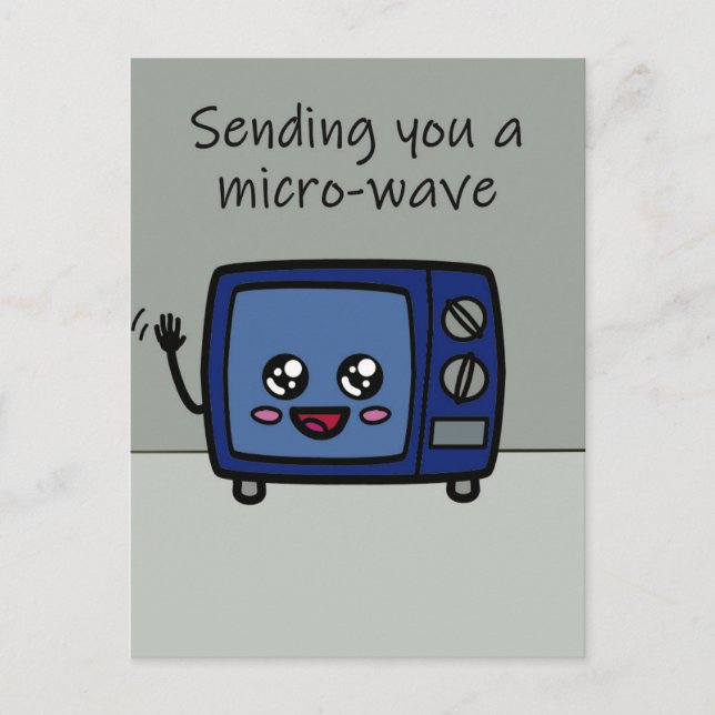 Gruß, dir eine Mikrowelle nach der Kreuzung zu sch Postkarte (Vorderseite)